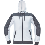 Obrázok z  Cerva CREMORNE Pracovná mikina s kapucňou biela / šedá