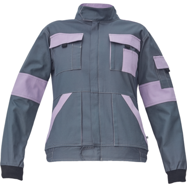 Obrázok z Cerva MAX SUMMER LADY Pracovná bunda šedá / sv. fialová