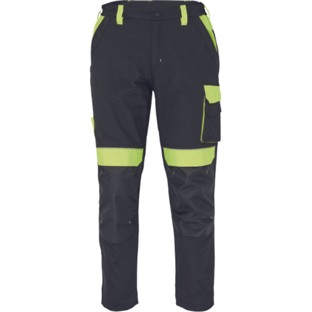 Obrázok z Cerva MAX VIVO Pracovné nohavice do pása čierno / žlté