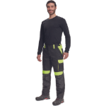 Obrázok z Cerva MAX VIVO Pracovné nohavice do pása čierno / žlté