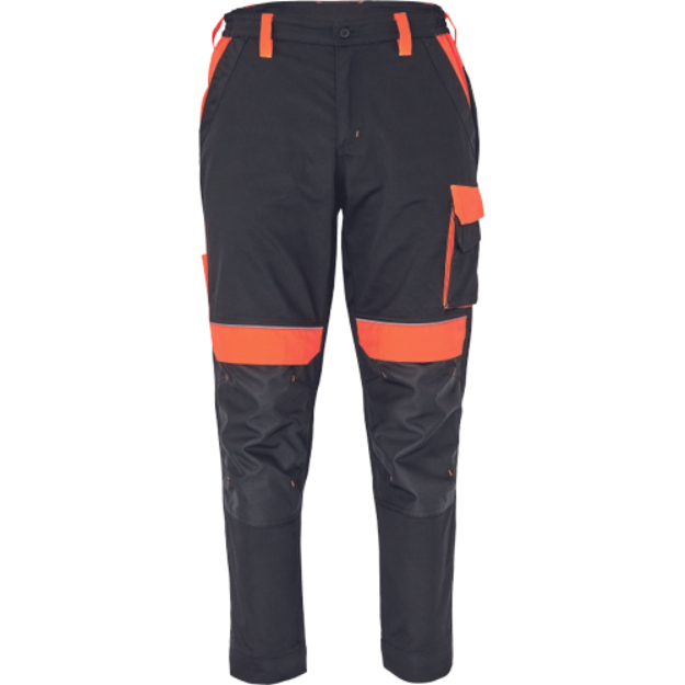 Obrázok z Cerva MAX VIVO Pracovné nohavice do pása čierno / oranžové