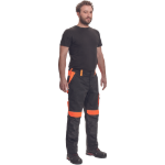 Obrázok z Cerva MAX VIVO Pracovné nohavice do pása čierno / oranžové