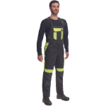 Obrázok z  Cerva MAX VIVO Pracovné nohavice s trakmi čierno / žlté