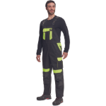 Obrázok z  Cerva MAX VIVO Pracovné nohavice s trakmi čierno / žlté