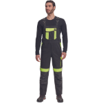 Obrázok z  Cerva MAX VIVO Pracovné nohavice s trakmi čierno / žlté