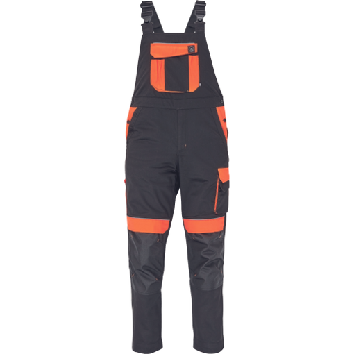 Obrázok z  Cerva MAX VIVO Pracovné nohavice s trakmi čierno / oranžové
