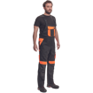 Obrázok z  Cerva MAX VIVO Pracovné nohavice s trakmi čierno / oranžové