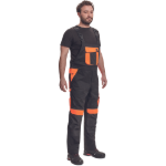 Obrázok z  Cerva MAX VIVO Pracovné nohavice s trakmi čierno / oranžové