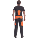 Obrázok z  Cerva MAX VIVO Pracovné nohavice s trakmi čierno / oranžové