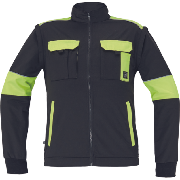 Obrázok z Cerva MAX VIVO Pracovná bunda čierno / žltá