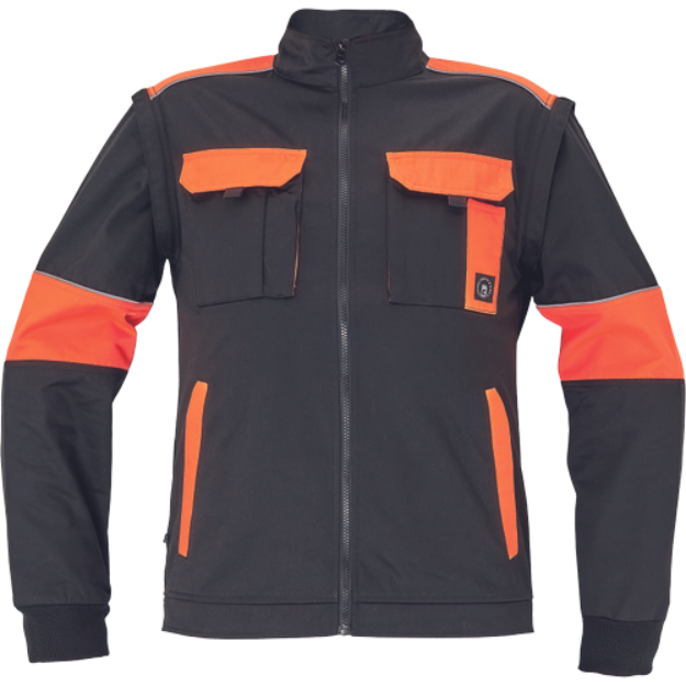 Obrázok z Cerva MAX VIVO Pracovná bunda čierno / oranžová