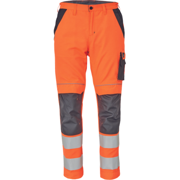 Obrázok z  Cerva MAX VIVO HI-VIS Pracovné nohavice do pása oranžové
