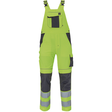 Obrázok z Cerva MAX VIVO HI-VIS Pracovné nohavice s trakmi žlté