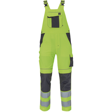 Obrázok z Cerva MAX VIVO HI-VIS Pracovné nohavice s trakmi žlté