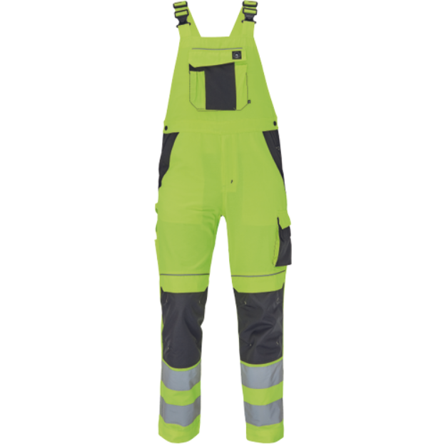 Obrázok z Cerva MAX VIVO HI-VIS Pracovné nohavice s trakmi žlté