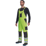 Obrázok z Cerva MAX VIVO HI-VIS Pracovné nohavice s trakmi žlté