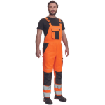 Obrázok z  Cerva MAX VIVO HI-VIS Pracovné nohavice s trakmi oranžové