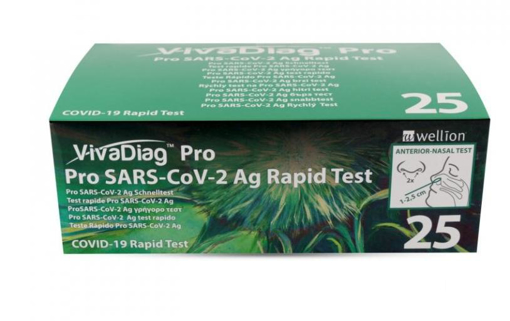 Obrázok z VivaDiag Pro SARS-CoV-2 Antigénny test pre výter z nosa, balenie 25ks 