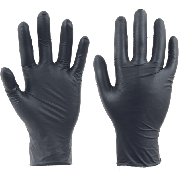 Obrázok z Cerva SPOONBILL BLACK Pracovné jednorázové rukavice