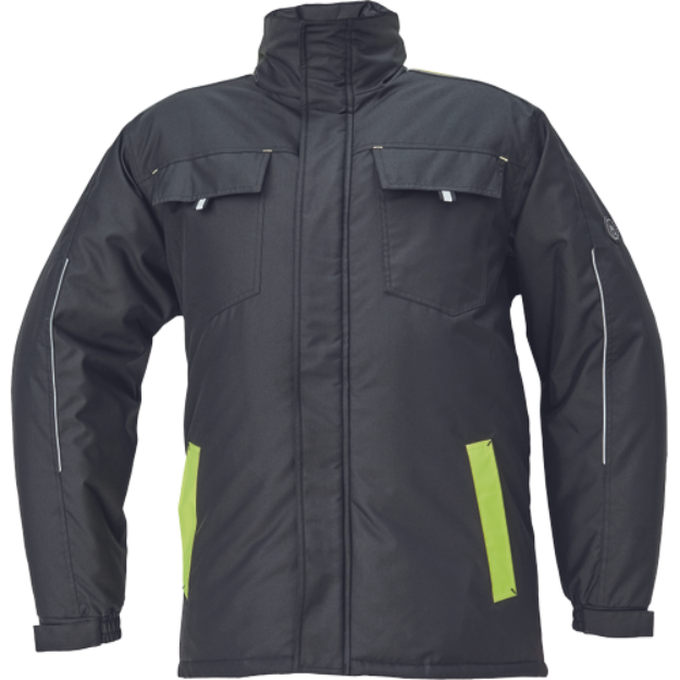 Obrázok z  Cerva MAX VIVO Pánska zimná bunda čierno / žltá