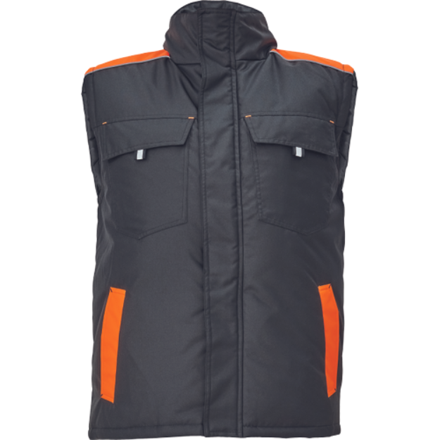 Obrázok z  Cerva MAX VIVO Pánska zimná vesta čierno / oranžová