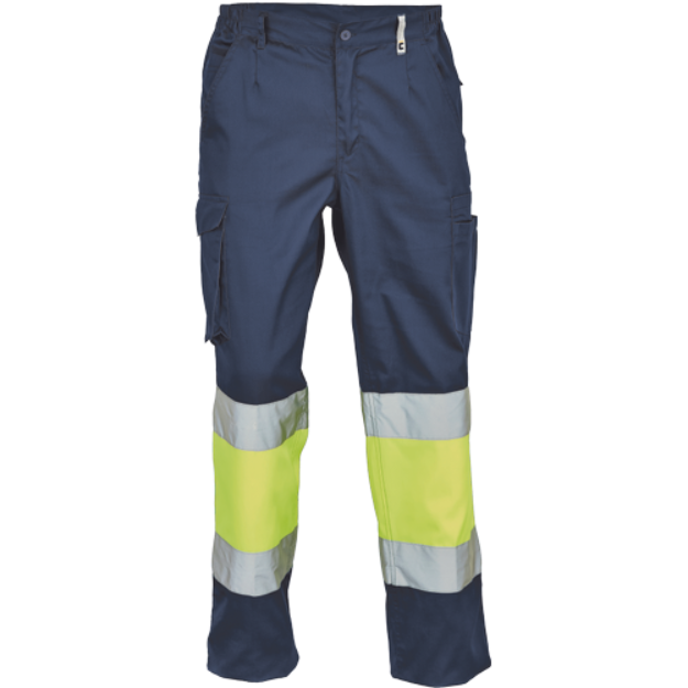 Obrázok z Cerva BILBAO HV Pracovné nohavice navy / žlté