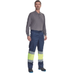 Obrázok z Cerva BILBAO HV Pracovné nohavice navy / žlté