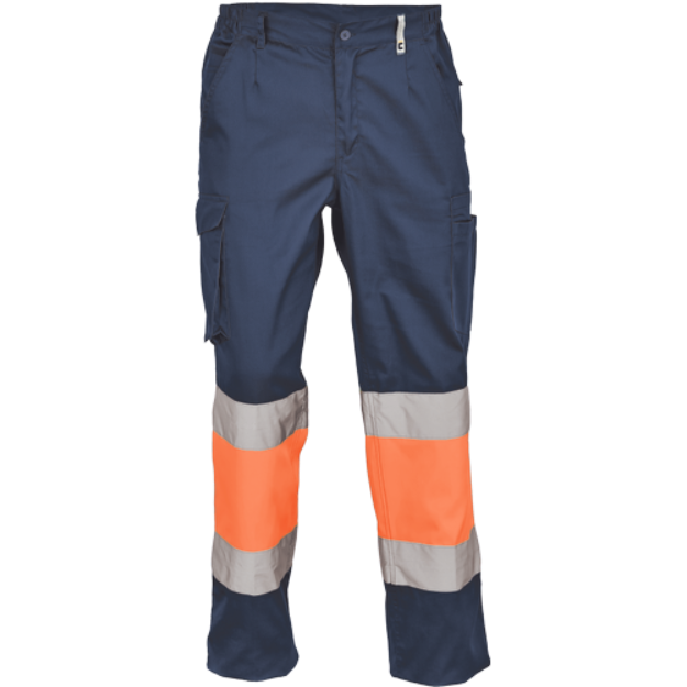 Obrázok z Cerva BILBAO HV Pracovné nohavice navy / oranžové