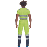 Obrázok z Cerva BURGOS HV Pracovné nohavice do pása žlté / navy