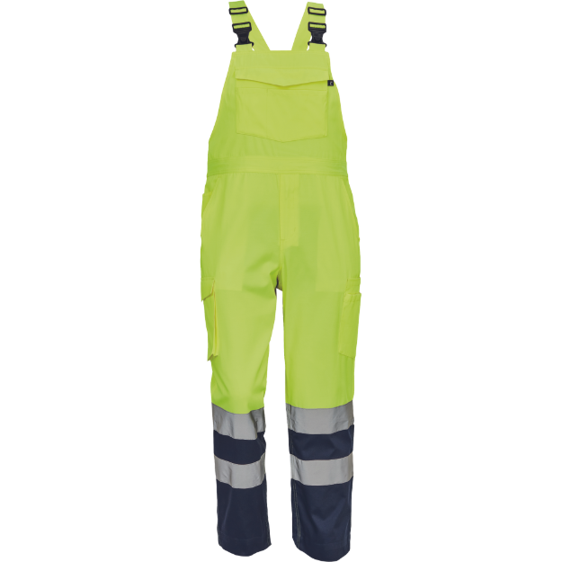 Obrázok z Cerva LORCA HV Pracovné nohavice s trakmi žlté / navy