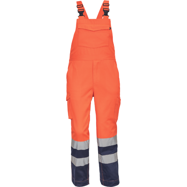 Obrázok z Cerva LORCA HV Pracovné nohavice s trakmi oranžové / navy