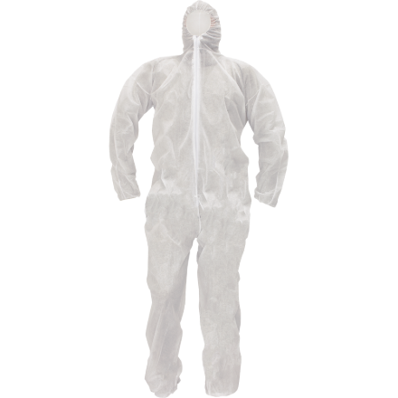 Obrázok z FF MARX BE-07-001 overal biela Ochranná kombinéza s kapucňou 