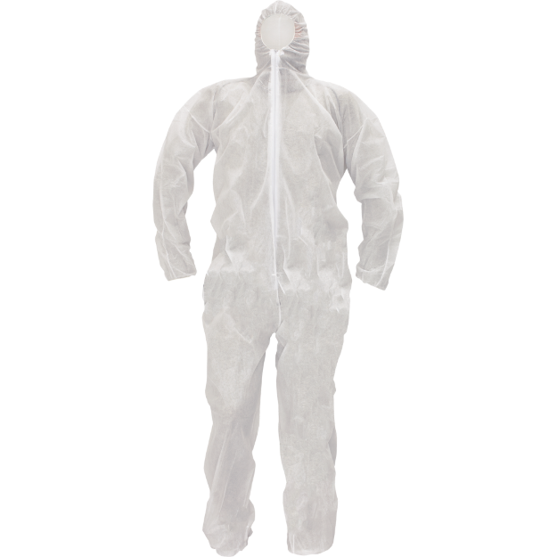 Obrázok z FF MARX BE-07-001 overal biela Ochranná kombinéza s kapucňou 