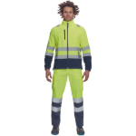 Obrázok z Cerva SEVILLA HV Pánska fleecová mikina žltá / navy