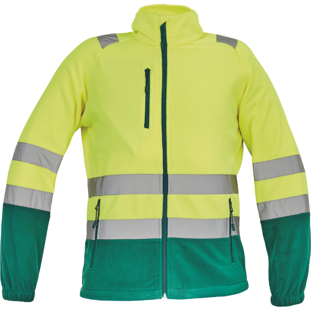 Obrázok z Cerva SEVILLA HV Pánska fleecová mikina žltá / zelená