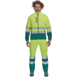 Obrázok z Cerva SEVILLA HV Pánska fleecová mikina žltá / zelená