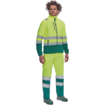 Obrázok z Cerva SEVILLA HV Pánska fleecová mikina žltá / zelená