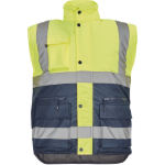 Obrázok z  Cerva HELLIN HV Pánska zimná vesta žltá / navy