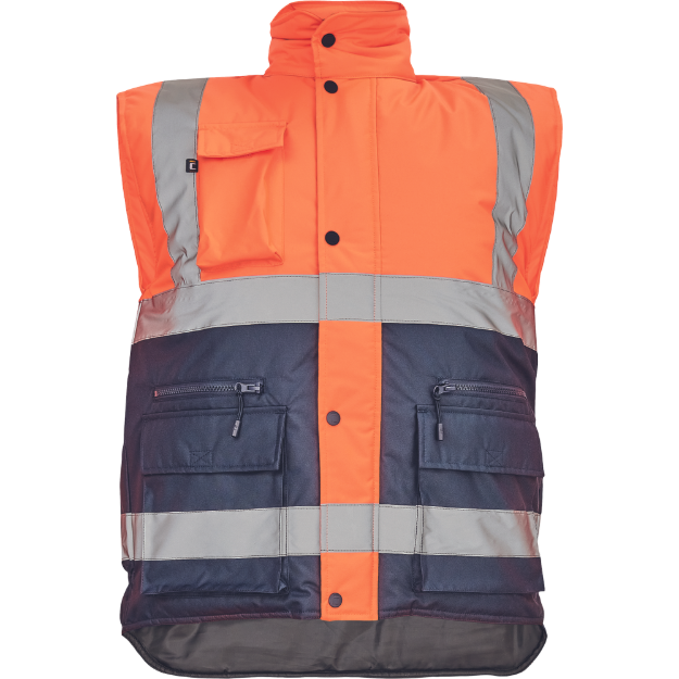 Obrázok z Cerva HELLIN HV Pánska zimná vesta oranžová / navy