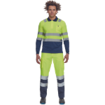 Obrázok z Cerva LEON HV Pánska polokošeľa žltá / navy