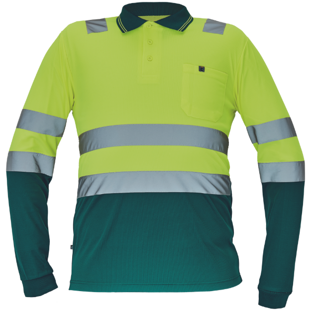 Obrázok z Cerva LEON HV Pánska polokošeľa žltá / zelená