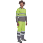 Obrázok z Cerva LEON HV Pánska polokošeľa žltá / šedá