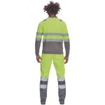 Obrázok z Cerva LEON HV Pánska polokošeľa žltá / šedá