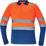 Obrázok z Cerva LEON HV Pánska polokošeľa oranžová / navy