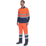 Obrázok z Cerva LEON HV Pánska polokošeľa oranžová / navy