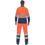 Obrázok z Cerva LEON HV Pánska polokošeľa oranžová / navy