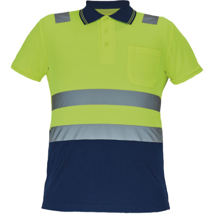 Obrázok z Cerva CADIZ HV Pánska polokošeľa žltá / navy