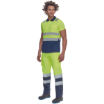 Obrázok z Cerva CADIZ HV Pánska polokošeľa žltá / navy