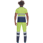 Obrázok z Cerva CADIZ HV Pánska polokošeľa žltá / navy