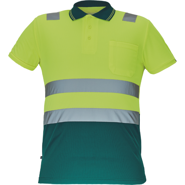 Obrázok z Cerva CADIZ HV Pánska polokošeľa žltá / zelená